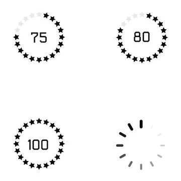 Loading icon set Stock Illustration