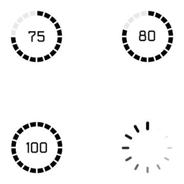 Loading icon set Stock Illustration