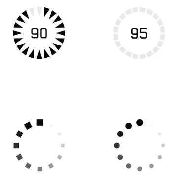 Loading icon set Illustrazione stock