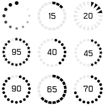 Loading icon set Stock Illustration