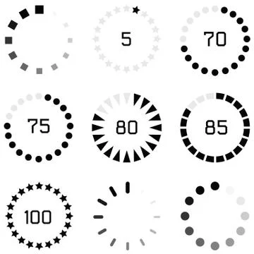 Loading icon set Stock Illustration