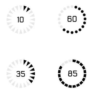 Loading icon set Illustrazione stock