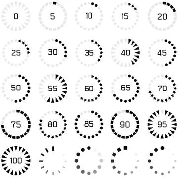 Loading icon set Stock Illustration