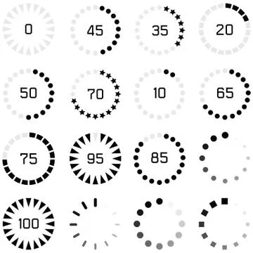 Loading icon set Stock Illustration