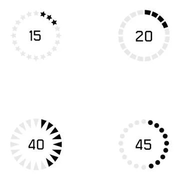 Loading icon set Stock Illustration
