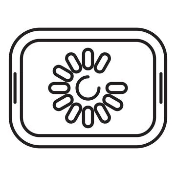 Loading icon showing progress on mobile device screen Stock Illustration