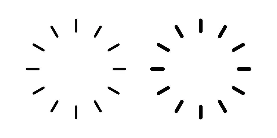 Loading icon symbol  illustration bundle in black colour Illustrazione stock