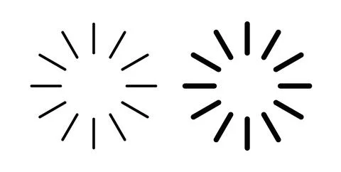 Loading icon symbol, outline icons Illustrazione stock