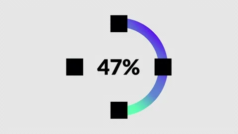Loading Icon Tracks Progress for Project Management Software Vídeo Stock 347241948