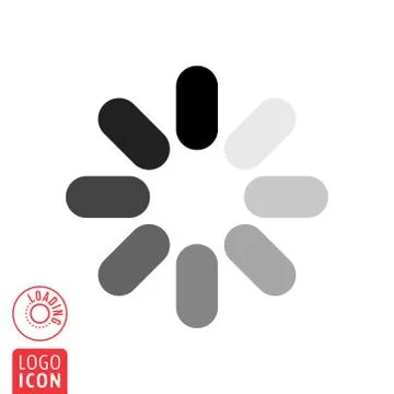 Loading icon on white background.Loading icon on white background. Load data  Stock Illustration