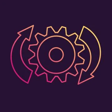 Loading icon.Refresh operation.Flat line art vector.Download sign. Stock Illustration