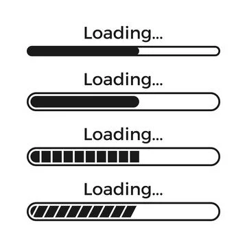Loading icons set with rounded corners Stock Illustration
