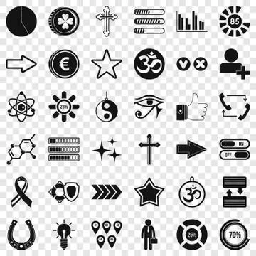 Loading icons set, simple style 스톡 일러스트