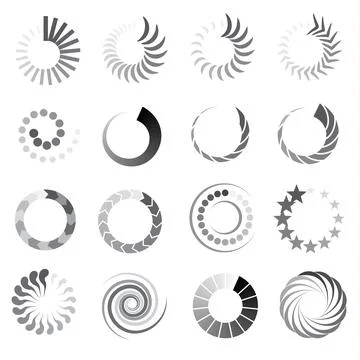 Loading icons set, simple style 스톡 일러스트