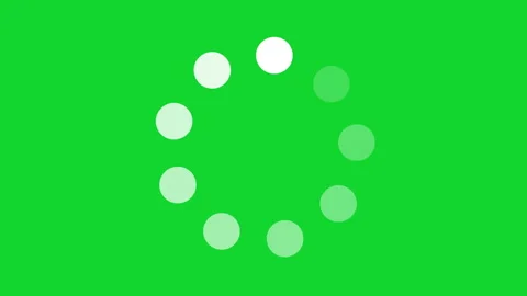 Loading indicator animation on green background Stock Footage 308930005