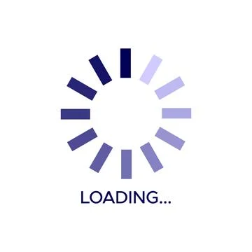 Loading indicator with circular progress bars Stock Illustration
