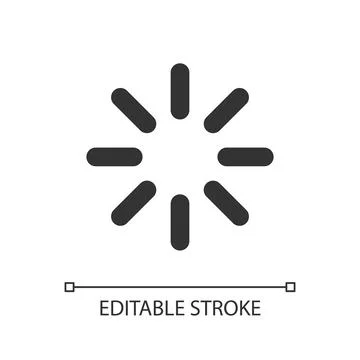 Loading indicator pixel perfect linear ui icon Stock Illustration