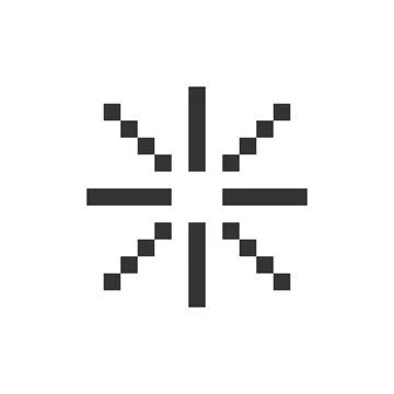 Loading indicator pixelated ui icon Stock Illustration