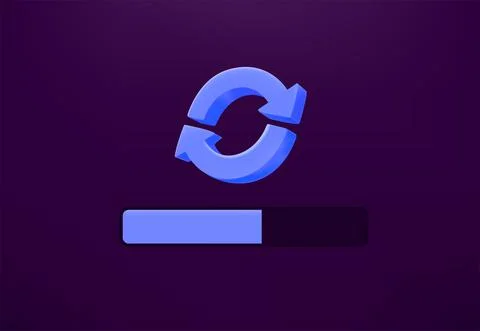 Loading information concept. 3d vector illustration Illustrazione stock
