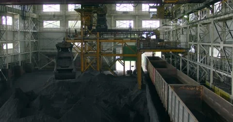 Loading of iron ore at a mining plant Stock Footage 160489894