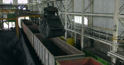 Loading of iron ore at a mining plant Stock Footage 160490835