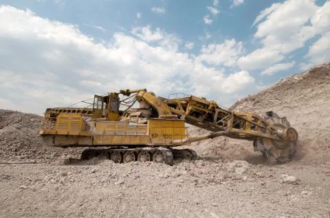 Loading a large lorry building material Stock Photos