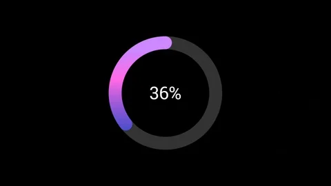 Loading Light blue Circular Graph Animation Counting 0 to 100 Percentage isolate Stock Footage 128628307