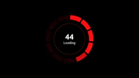Loading Light red Circular Graph Animation Counting 0 to 100 Percentage isolate Stock Footage 128628304