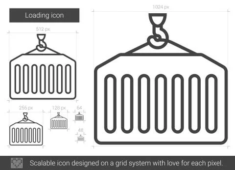 Loading line icon. Stock Illustration