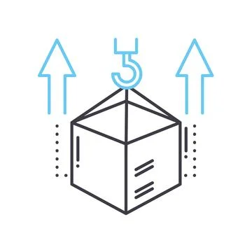 Loading line icon, outline symbol, vector illustration, concept sign Stockillustratie