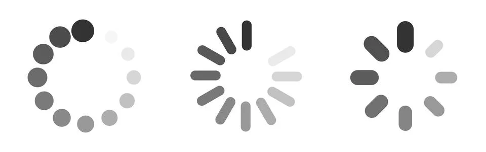 Loading Line Vector Collection - Load Vector Icon, Load Symbols, Loading, Loader Stock Illustration