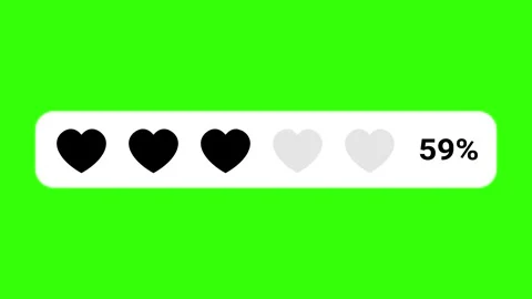 Loading love animated love loading black ping 100 percent 4k looping croma Stock Footage 310280107