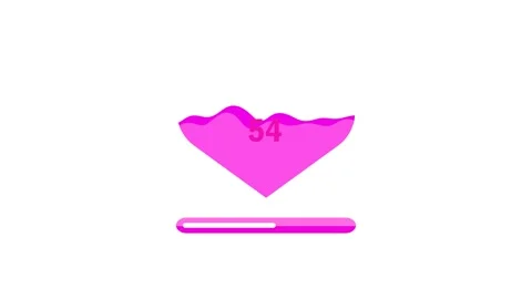 Loading Love Bar with Water Fill Effect and Percentage Indicator Vidéo 337631856