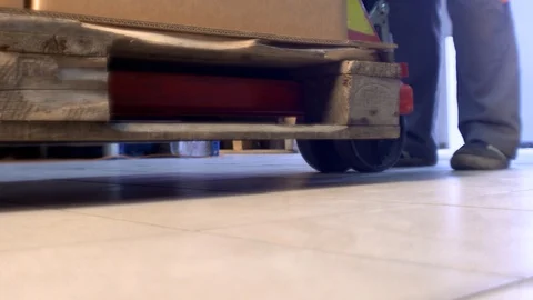 Loading machine in a metal workshop view Stock Footage 107976818