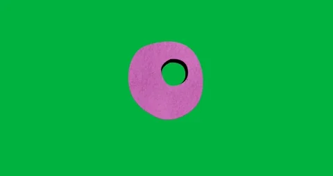 On loading magenta donut shape remaining static on transparent backdrop Vídeos de archivo 317284482