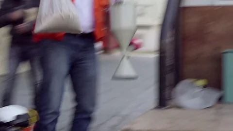 Loading materials onto truck Stock Footage 77051925