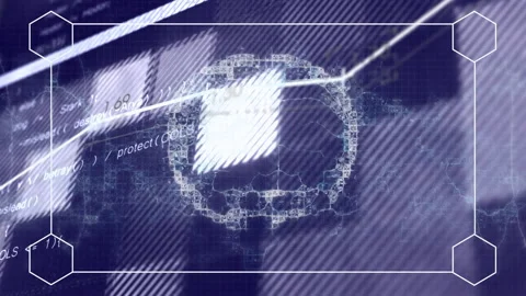 On loading mesh 3D wireframe brain forming, graph emerging, highlight scanning 動画素材 315803647