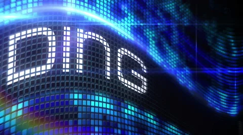 Loading message on blue pixel screen Stock Footage 41004514