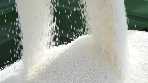 Loading Mineral Fertilizer into the Hopper of the Sowing Unit Stock Stock Footage 330858820