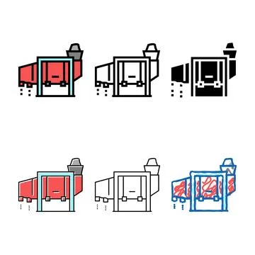 Loading mix stone machine color icon vector Stock Illustration