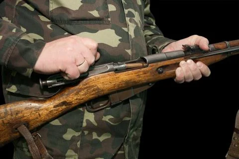Loading the Mosin rifle Stock Photos