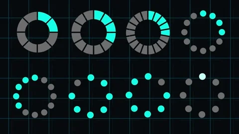 Loading motion for waiting time to open or load Stock Footage 300755406