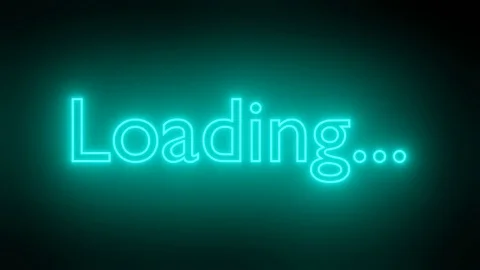 Loading neon sign Stock Footage 121975276