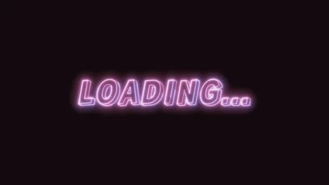 Loading Neon Text Seamless Loop with Bla... | Stock Video | Pond5