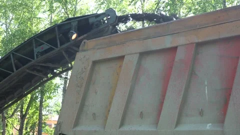 Loading Old Asphalt onto a Dump Truck. Road Repair Work Stock Footage 151367711