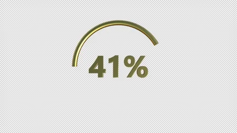 Loading or download Circle Ring bar symbol percent 0 to 100 percent Transpar Stock Footage 344024310