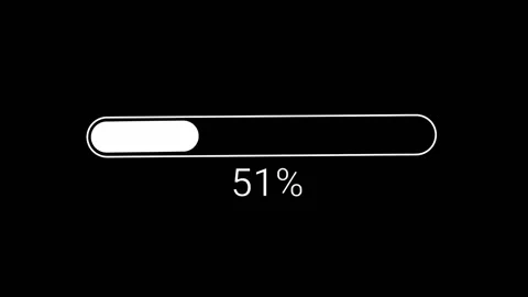Loading or Progress Bar Reaching 100% Stock Footage 314061352