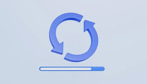 Loading or updating files, install new software, adjusting app process Stockillustratie