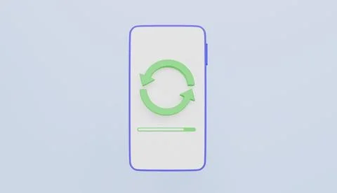 Loading or updating files, operating system, adjusting app process Illustrazione stock