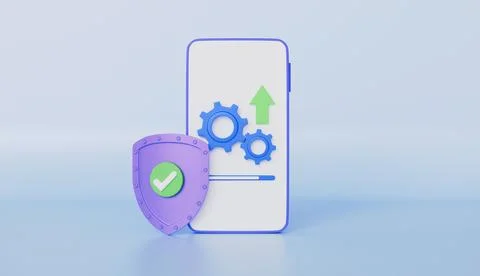 Loading or updating files, operating system, adjusting app process Stockillustratie